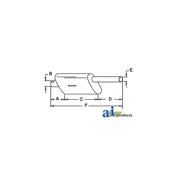 Muffler 36.5" x6.6" x6"